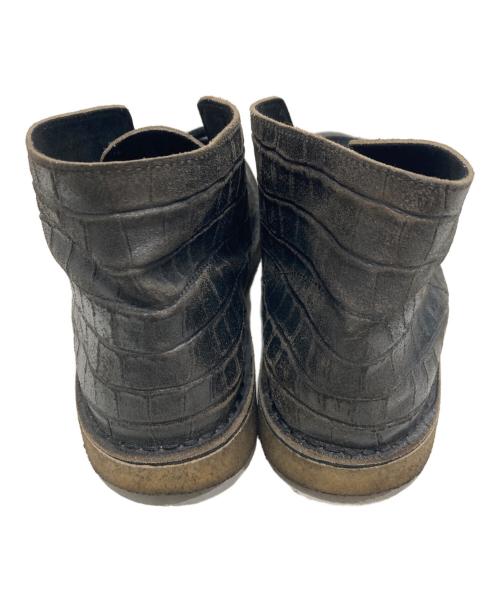 CLANKS（クラークス）CLANKS (クラークス) クロコ型押しDESERT BOOT ブラック サイズ:25.5cmの古着・服飾アイテム