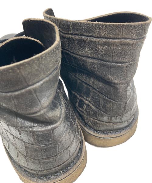CLANKS（クラークス）CLANKS (クラークス) クロコ型押しDESERT BOOT ブラック サイズ:25.5cmの古着・服飾アイテム