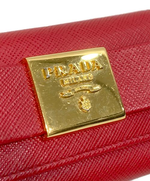 PRADA（プラダ）PRADA (プラダ) サフィアーノレザー リボン６連キーケース レッドの古着・服飾アイテム