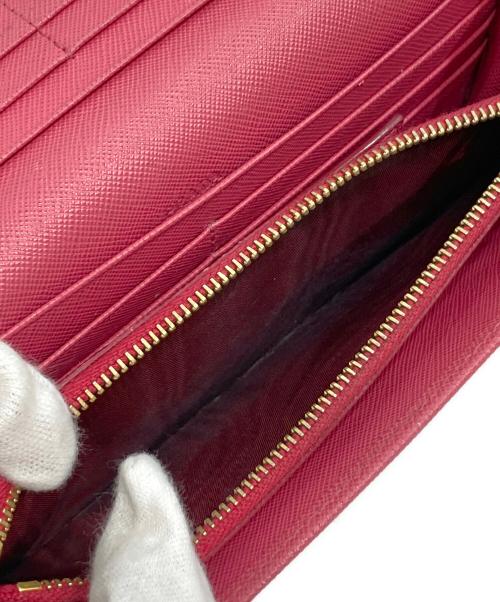 PRADA（プラダ）PRADA (プラダ) カードケース付きサフィアーノレザー長財布 ピンクの古着・服飾アイテム