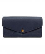 LOUIS VUITTONルイ ヴィトン）の古着「長財布 ポルトフォイユ・サラ」｜ネイビー