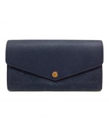 LOUIS VUITTON（ルイ ヴィトン）の古着「長財布 ポルトフォイユ・サラ」｜ネイビー