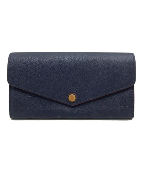LOUIS VUITTON（ルイ ヴィトン）LOUIS VUITTON (ルイ ヴィトン) 長財布 ポルトフォイユ・サラ ネイビーの古着・服飾アイテム