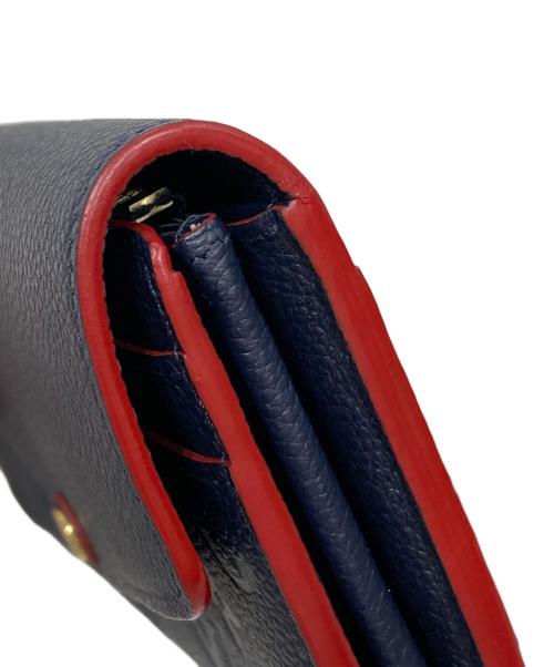 LOUIS VUITTON（ルイ ヴィトン）LOUIS VUITTON (ルイ ヴィトン) 長財布 ポルトフォイユ・サラ ネイビーの古着・服飾アイテム