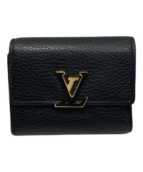 LOUIS VUITTON（ルイ ヴィトン）LOUIS VUITTON (ルイ ヴィトン) 3つ折り財布 ポルトフォイユ・カプシーヌ ブラックの古着・服飾アイテム