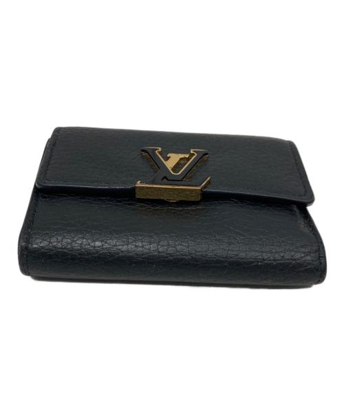 LOUIS VUITTON（ルイ ヴィトン）LOUIS VUITTON (ルイ ヴィトン) 3つ折り財布 ポルトフォイユ・カプシーヌ ブラックの古着・服飾アイテム