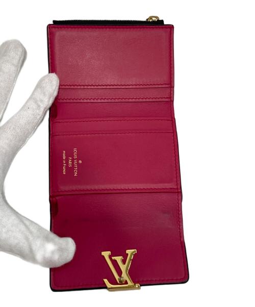 LOUIS VUITTON（ルイ ヴィトン）LOUIS VUITTON (ルイ ヴィトン) 3つ折り財布 ポルトフォイユ・カプシーヌ ブラックの古着・服飾アイテム