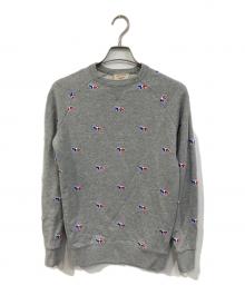 maison kitsune（メゾンキツネ）の古着「総ロゴスウェット」｜グレー