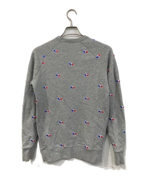 maison kitsune（メゾンキツネ）maison kitsune (メゾンキツネ) 総ロゴスウェット グレー サイズ:XXSの古着・服飾アイテム