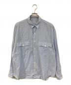 ROLLUPロールアップ）の古着「Strip Shirt/ストライプ シャツ」｜ブルー