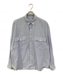 ROLLUP（ロールアップ）の古着「Strip Shirt/ストライプ シャツ」｜ブルー