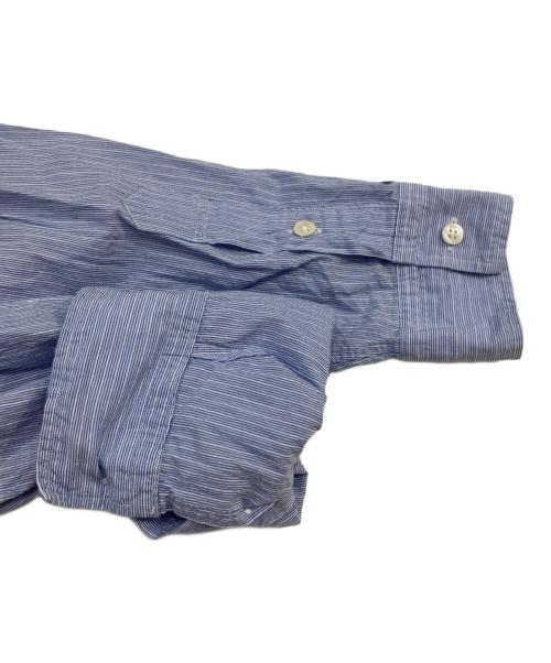 ROLLUP（ロールアップ）ROLLUP (ロールアップ) Strip Shirt/ストライプ シャツ ブルー サイズ:SIZE Lの古着・服飾アイテム