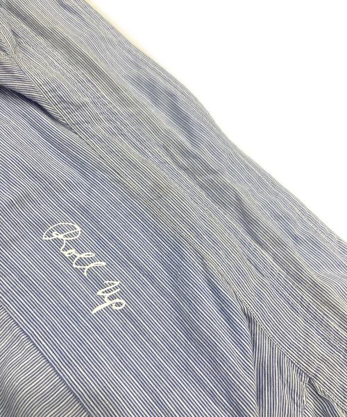 ROLLUP（ロールアップ）ROLLUP (ロールアップ) Strip Shirt/ストライプ シャツ ブルー サイズ:SIZE Lの古着・服飾アイテム