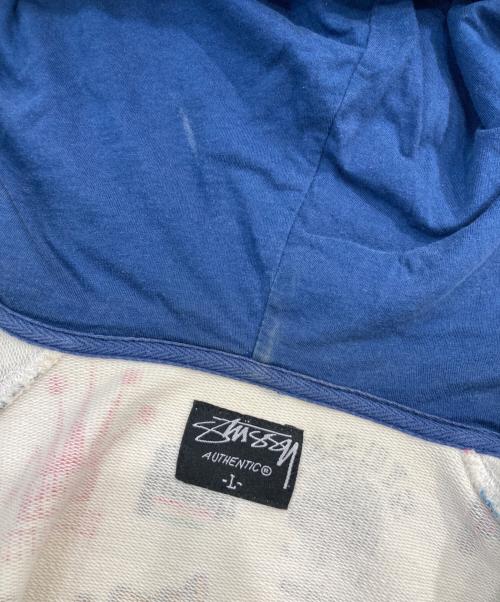 stussy（ステューシー）stussy (ステューシー) 歴代ロゴプリントジップパーカー ホワイト サイズ:SIZE Lの古着・服飾アイテム