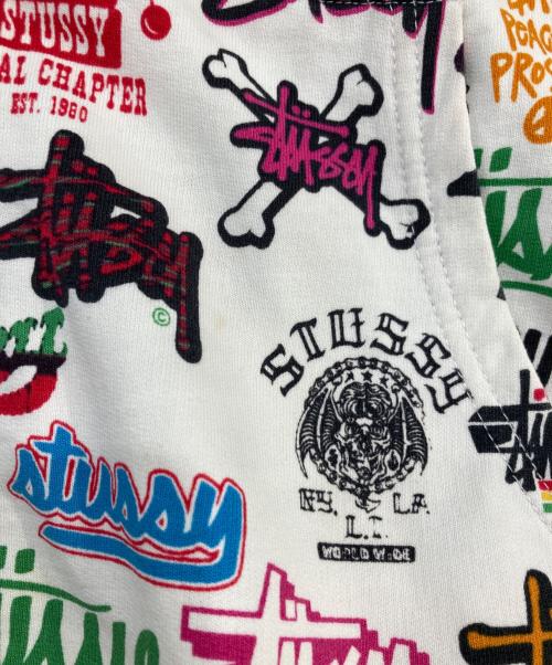 stussy（ステューシー）stussy (ステューシー) 歴代ロゴプリントジップパーカー ホワイト サイズ:SIZE Lの古着・服飾アイテム