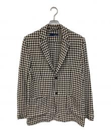 LARDINI（ラルディーニ）の古着「千鳥柄 Exclusve/エクスクルーシヴ ジャケット」｜ホワイト