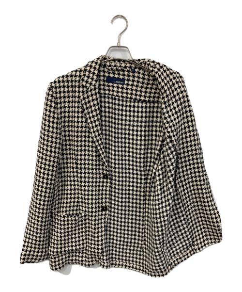 LARDINI（ラルディーニ）LARDINI (ラルディーニ) 千鳥柄 Exclusve/エクスクルーシヴ ジャケット ホワイト サイズ:SIZE Mの古着・服飾アイテム