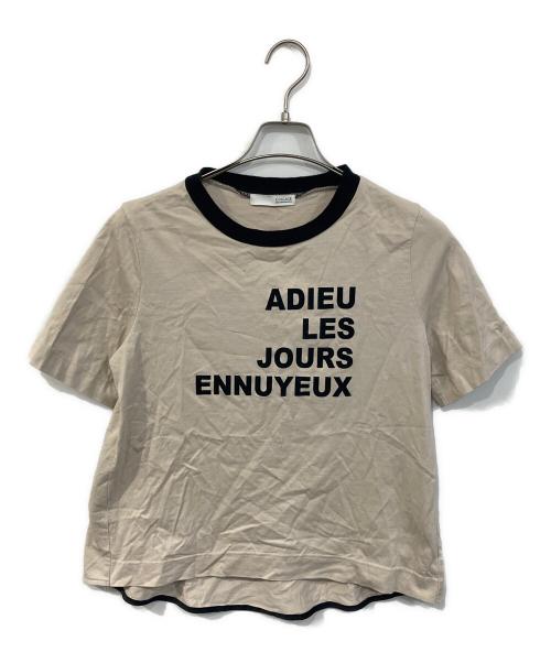 COLLAGE GALLARDAGALANTE（コラージュ ガリャルダガランテ）COLLAGE GALLARDAGALANTE (コラージュ ガリャルダガランテ) フロッキーロゴTシャツ ベージュ サイズ:FREEの古着・服飾アイテム