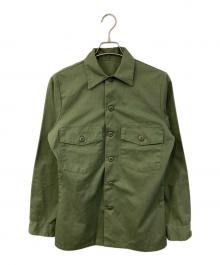 US ARMY（ユーエスアーミー）の古着「80’s バックプリントユーティリティシャツ」｜カーキ