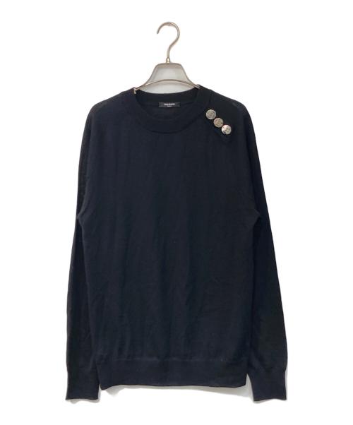 BALMAIN（バルマン）BALMAIN (バルマン) クルーネックニット ブラック サイズ:SIZE Mの古着・服飾アイテム