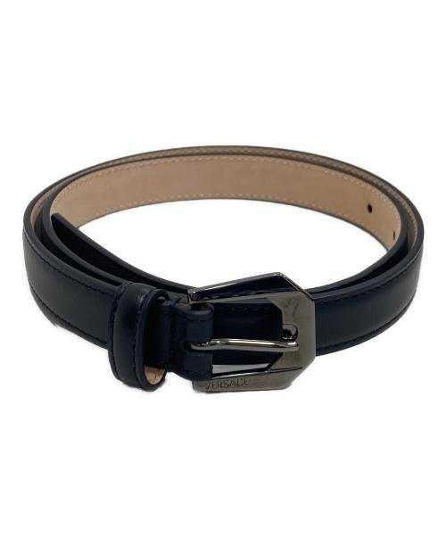 VERSACE（ヴェルサーチェ）VERSACE (ヴェルサーチェ) ナローベルト ブラック サイズ:SIZE 75/30の古着・服飾アイテム