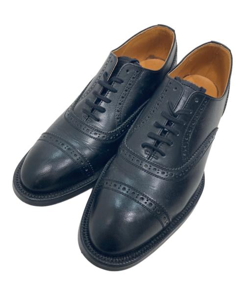 COMME des GARCONS（コムデギャルソン）COMME des GARCONS (コムデギャルソン) レザーストレートチップシューズ ブラック サイズ:24の古着・服飾アイテム