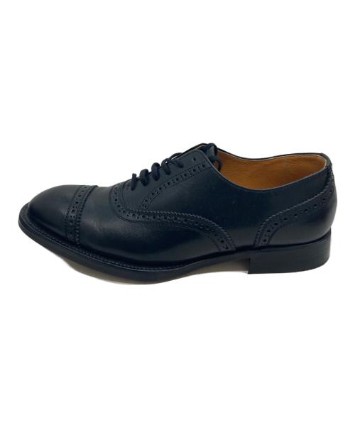 COMME des GARCONS（コムデギャルソン）COMME des GARCONS (コムデギャルソン) レザーストレートチップシューズ ブラック サイズ:24の古着・服飾アイテム