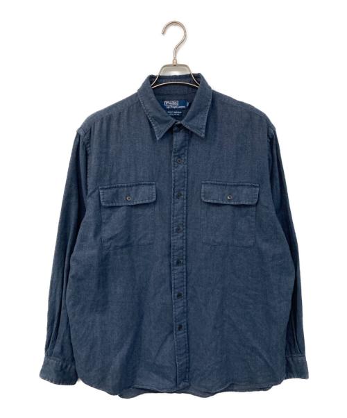 POLO RALPH LAUREN（ポロ・ラルフローレン）POLO RALPH LAUREN (ポロ・ラルフローレン) sport whitfield/スポーツ・ホイットフィールド シャツ ネイビー サイズ:SIZE Lの古着・服飾アイテム