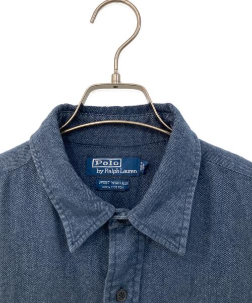 POLO RALPH LAUREN（ポロ・ラルフローレン）POLO RALPH LAUREN (ポロ・ラルフローレン) sport whitfield/スポーツ・ホイットフィールド シャツ ネイビー サイズ:SIZE Lの古着・服飾アイテム