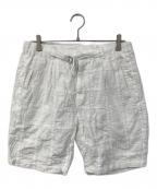 POST O'ALLSポストオーバーオールズ）の古着「#3315S-SPW EZ Lax 4 Shorts : summer patchwork white」｜ホワイト