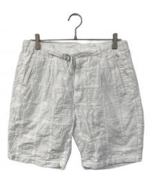 POST O'ALLS（ポストオーバーオールズ）の古着「#3315S-SPW EZ Lax 4 Shorts : summer patchwork white」｜ホワイト