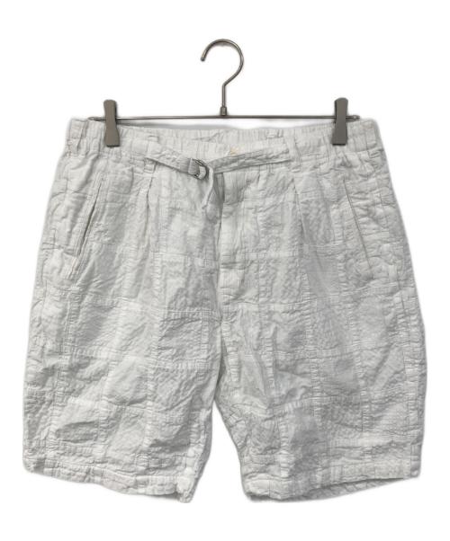 POST O'ALLS（ポストオーバーオールズ）POST O'ALLS (ポストオーバーオールズ) #3315S-SPW EZ Lax 4 Shorts : summer patchwork white ホワイト サイズ:XLの古着・服飾アイテム