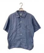 POST O'ALLSポストオーバーオールズ）の古着「S/Sチェックシャツ」｜ブルー