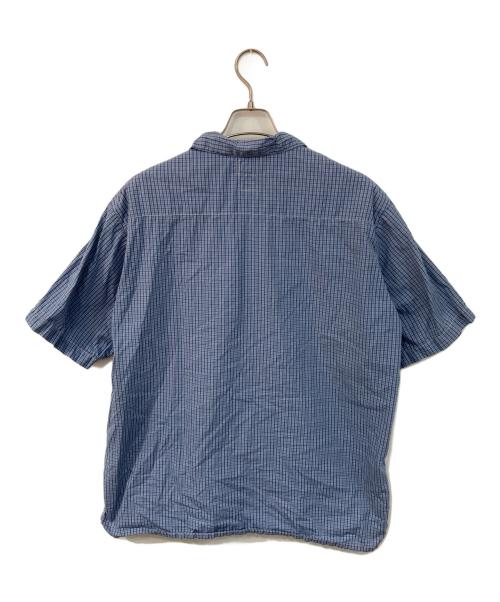 POST O'ALLS（ポストオーバーオールズ）POST O'ALLS (ポストオーバーオールズ) S/Sチェックシャツ ブルー サイズ:SIZE Lの古着・服飾アイテム