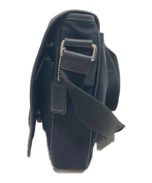COACH（コーチ）COACH (コーチ) レザーショルダーバッグ ブラックの古着・服飾アイテム