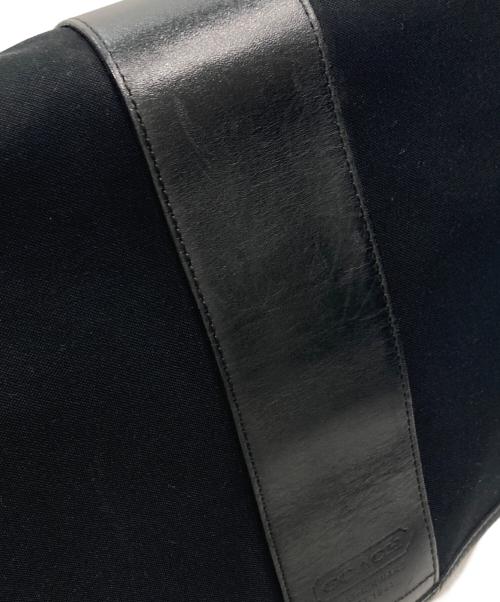 COACH（コーチ）COACH (コーチ) レザーショルダーバッグ ブラックの古着・服飾アイテム