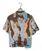 WACKO MARIAワコマリア）の古着「HAWAIAN SHIRT 天国東京百女柄図」｜ブラウン