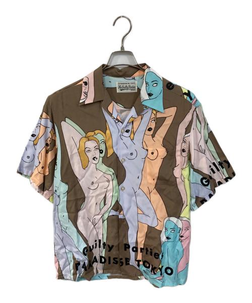 WACKO MARIA（ワコマリア）WACKO MARIA (ワコマリア) HAWAIAN SHIRT 天国東京百女柄図 ブラウン サイズ:SIZE Mの古着・服飾アイテム
