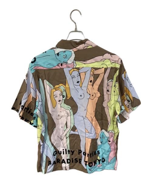 WACKO MARIA（ワコマリア）WACKO MARIA (ワコマリア) HAWAIAN SHIRT 天国東京百女柄図 ブラウン サイズ:SIZE Mの古着・服飾アイテム