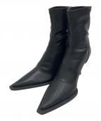 melt the ladyメルトザレディ）の古着「pointed skinny short boots」｜ブラック