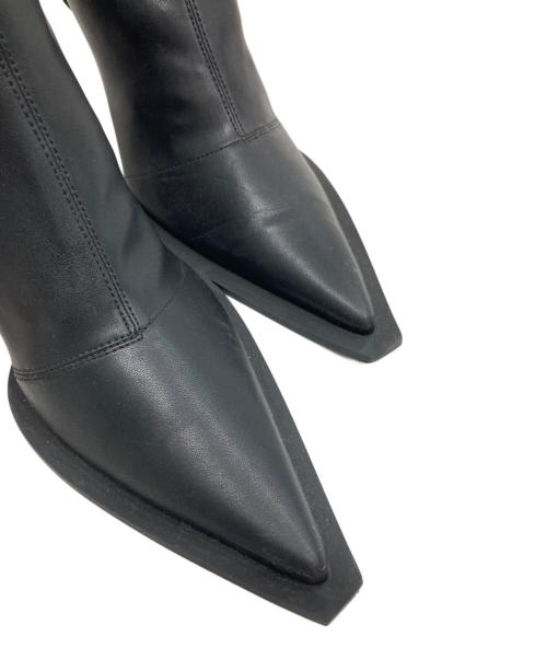 melt the lady（メルトザレディ）melt the lady (メルトザレディ) pointed skinny short boots ブラック サイズ:39の古着・服飾アイテム