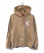 SUPREMEシュプリーム）の古着「S Logo Split Hooded Sweatshirt」｜ベージュ
