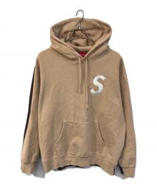 SUPREME（シュプリーム）の古着「S Logo Split Hooded Sweatshirt」｜ベージュ