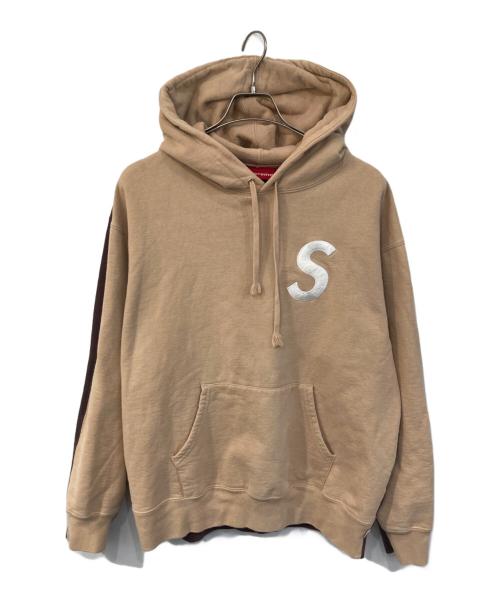 SUPREME（シュプリーム）SUPREME (シュプリーム) S Logo Split Hooded Sweatshirt ベージュ サイズ:SIZE Lの古着・服飾アイテム