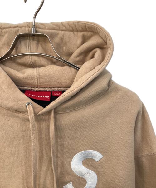 SUPREME（シュプリーム）SUPREME (シュプリーム) S Logo Split Hooded Sweatshirt ベージュ サイズ:SIZE Lの古着・服飾アイテム