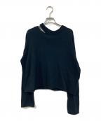Ron Hermanロンハーマン）の古着「Silk Noil Knit Pullover/シルク ノイル ニット プルオーバー」｜ブラック