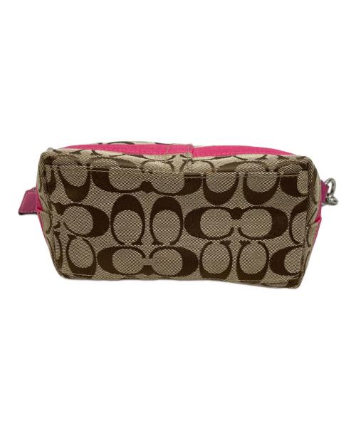 COACH（コーチ）COACH (コーチ) シグネチャーハンドバッグ ピンクの古着・服飾アイテム