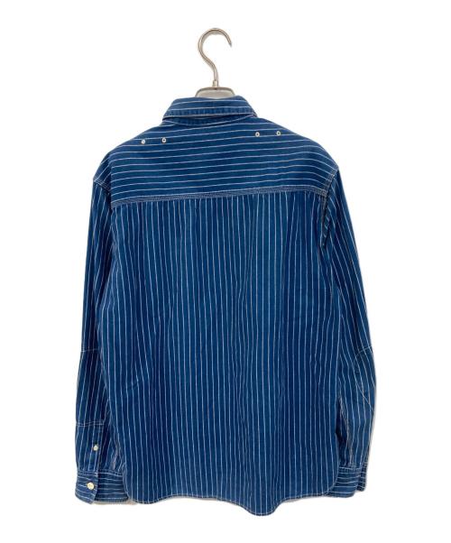 Trophy Clothing（トロフィークロージング）Trophy Clothing (トロフィークロージング) ドットウォバッシュ デニムシャツ インディゴ サイズ:16の古着・服飾アイテム