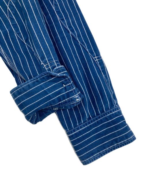Trophy Clothing（トロフィークロージング）Trophy Clothing (トロフィークロージング) ドットウォバッシュ デニムシャツ インディゴ サイズ:16の古着・服飾アイテム
