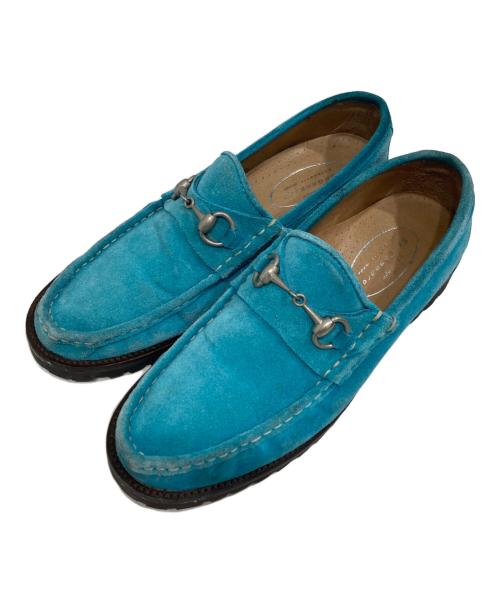 san gennare（サン ジェナーロ）san gennare (サン ジェナーロ) スウェードビットローファー ブルー サイズ:SIZE 41の古着・服飾アイテム